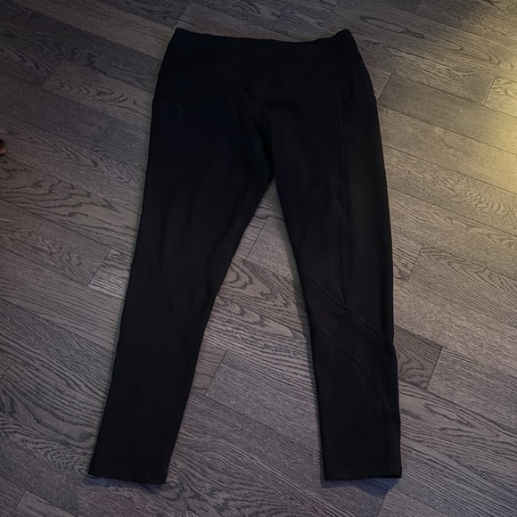 Along fit Classic Black high waisted pocket Women's Leggings Sz L - Picture 13 of 15